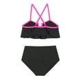 thumbnail image 4 of SUNSIOM Mommy and Me Swimsuit, Contrast Color Leaves Print Ruffled Bra with Briefs Family Matching Swimsuit 2-piece Summer Bikini Set, 4 of 6