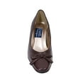 thumbnail image 2 of PEERAGE Cynthia Women Extra Wide Width Closed Toe with Loop Bow Tie/Tassel Slip On Pump BROWN 6.5, 2 of 6