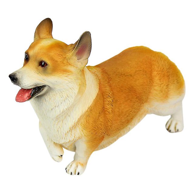Figura de perro Corgi de simulación, modelo de juguete para niños, colección de adornos creativos de escritorio, decoración artesanal ShuxiuWang 8390605869075