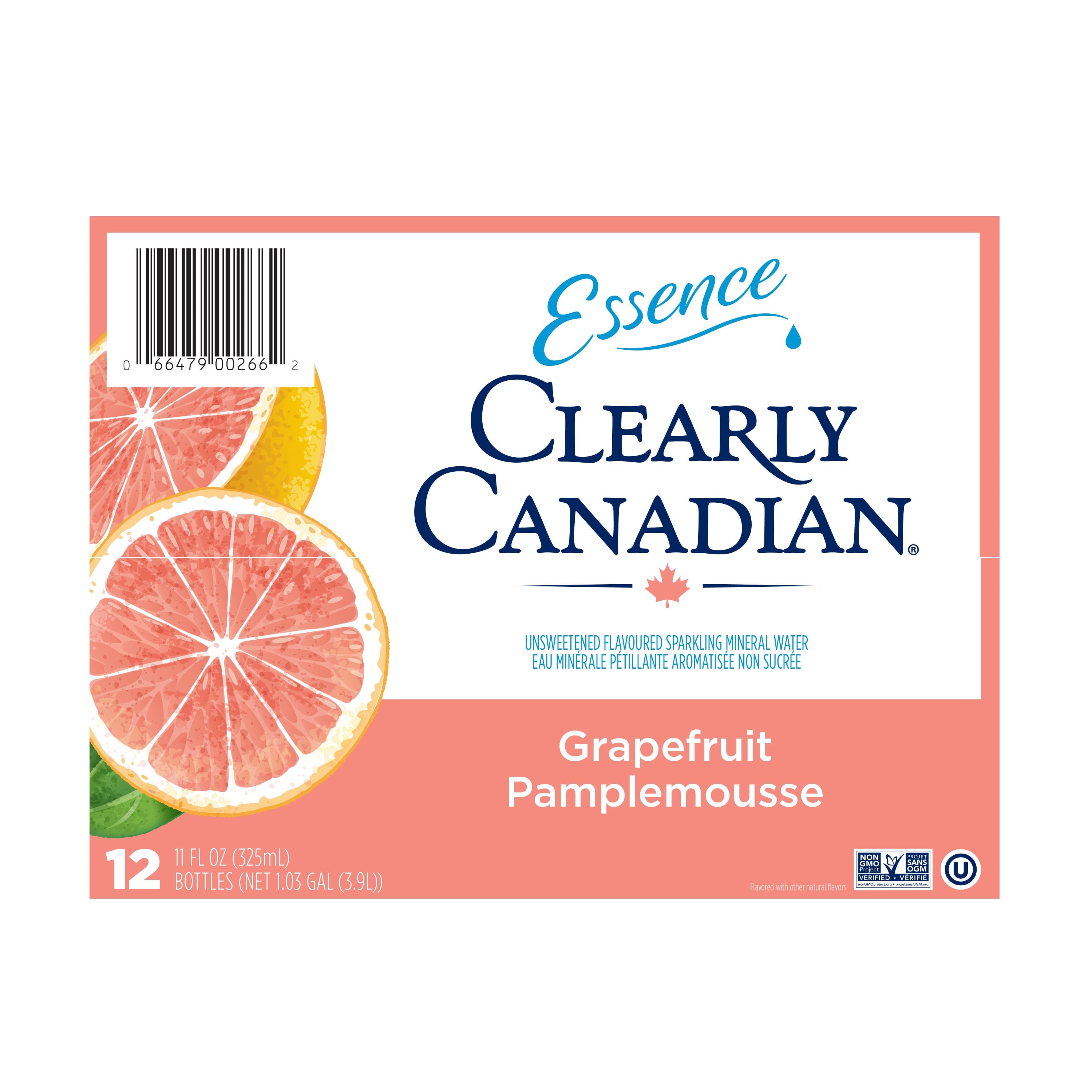 Clearly Canadian Sparkling Water With Grapefruit Essence, No Allergens
