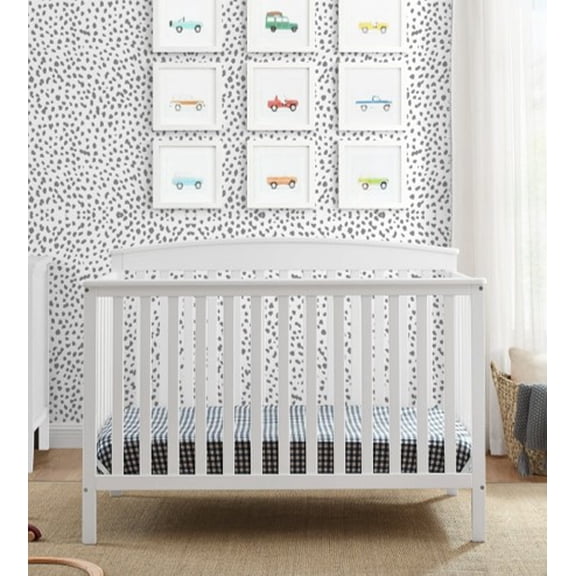 Delta Children Hanover 6-in-1 Convertible Baby Crib, Bianca White