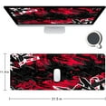 thumbnail image 2 of Mouse Pad Gaming, Large XXL Mouse Pads, Non-Slip Rubber Base Mousepad, Keyboard Mouse Mat Desk Pad with Stitched Edges, 31.5x11.8 inch Black Red, 2 of 6
