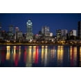 thumbnail image 2 of Zuckerman, Jim 24x17 White Modern Wood Framed Museum Art Print Titled - Canada, Montreal Night over downtown and river, 2 of 4