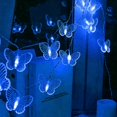 thumbnail image 3 of Huiyi LED Butterfly String Lights, 6m 30LED Outdoor Solar Powered String Light 8Mode Indoor for Lighting for Lawn Patio Wedding Party Decor, 3 of 7