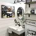thumbnail image 3 of HFDF Cow Bathroom Picture Sunflower Highland Cow Wall Art Farmhouse Cow Canvas Funny Bathroom Post Black And White Cow Bathroom Wall Decor Cute Cow Picture Home Decor For Bathroom 10x8inch Unframed, 3 of 6