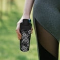 thumbnail image 6 of Goofa Black Cats In A Garden Print 18oz Sports Insulated Kettle With Straw Water Bottle Sports Water Bottle For Running Hiking Cycling Climbing Mans Womans, 6 of 7
