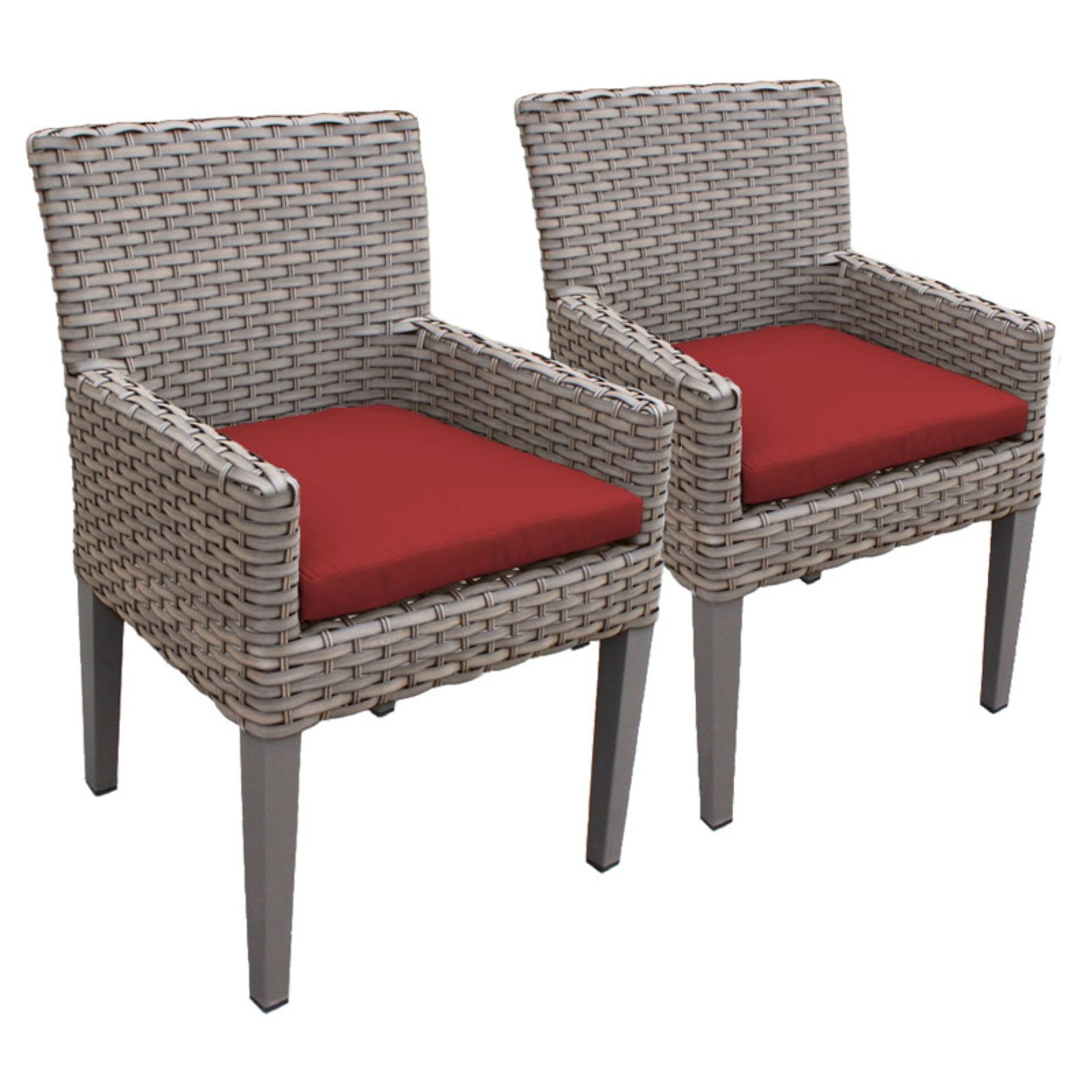 TK Classics Oasis Outdoor Dining Chairs with Arms