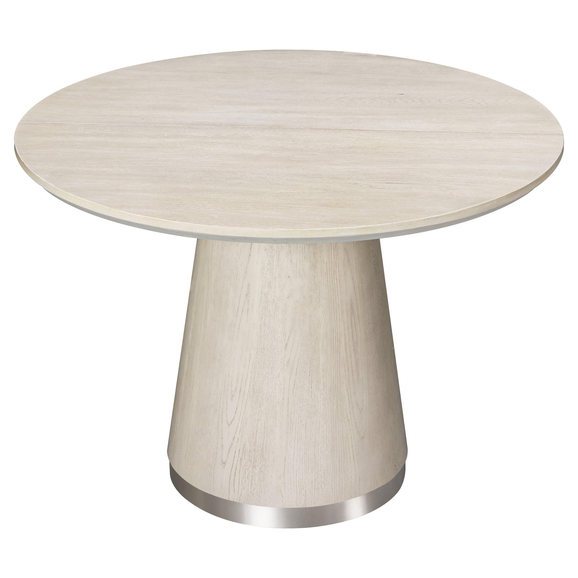 Wood Round Dining Table With Pedestal Base for 2-4, 43" Kitchen Table for Small Space, Apartment, Natural Oak