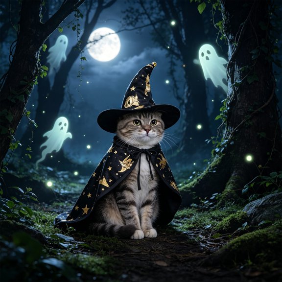 FEOLGEHLY Halloween Dog Hat Set and Witch Cloak, Soft Blend Adjustable Holiday Dog Costume, Cosplay Dress Up Dog Outfit for Small Medium Dogs Cats Party Photo Props, Halloween Fall Decorations