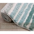 thumbnail image 5 of Luxury Toilet Rugs U-Shaped 20x20, Extra Soft and Absorbent Microfiber Bathroom Rugs, Non-Slip Plush Shaggy Bath Mat, Machine Wash Dry, Contour Bathroom Mats for Toilet Base, Turquoise, 5 of 9