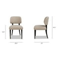 thumbnail image 3 of Harriet Split Back Gray Wool Blend Upholstered Dining Side Chair - Set of 2, 3 of 11