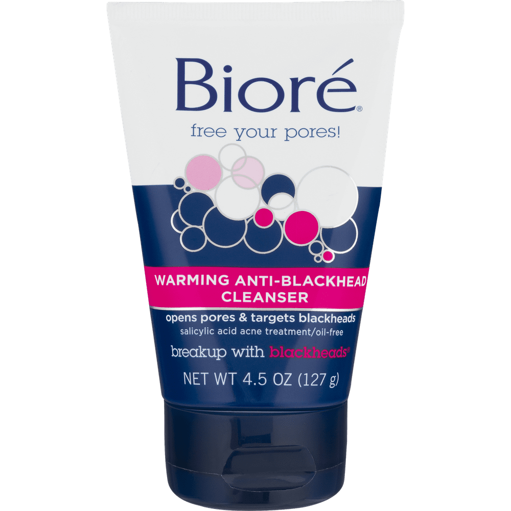 Biore Cleanser Warming AntiBlackhead, 4.5 OZ