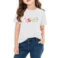 thumbnail image 2 of Girls Cotton T-Shirt Cute Love Bird Floral Graphic Short Sleeve Tee Soft Kids Top for Kids Little & Big Girls,Size 4 T, 2 of 9