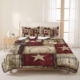 thumbnail image 3 of Queen Quilt Set 90''x96'', Texas Star Farm Lightweight Summer Bedspread Coverlet Set with 2 Pillow Shams, Country Wood Grain Vintage Western Breathable All Season Quilt Bedding for Bedroom/Guest Room, 3 of 9