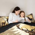 thumbnail image 5 of Feelyou Jungle Deer Family Bedding Comforter Set for Teen, Vintage Buffalo Plaid Twin Comforter Sets, Rustic Wildlife Reversible Bedding Set, Breathable Home Decor, 2pcs, 5 of 8