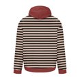 thumbnail image 3 of Hoodie Mens Shirts Hooded Drawstring Adjustable Shirt Men's Striped Printed Colorblock Loose Hooded Sweatshirt Printed Long Sleeve Top Everyday,Streetwear,Outdoor Sports Clothing Shirts For Men, 3 of 4