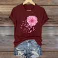 thumbnail image 4 of Blusas de Manga Corta para las Mujeres Divertida Impresión Cuello Redondo Camiseta Vintage, Blusas de Primavera para las Mujeres, 4 of 4