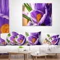 thumbnail image 4 of Designart Blooming Crocus Flower - Floral Throw Pillow - 12x20, 4 of 5