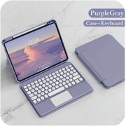 Magnetic iPad 10th Generation 2022 Keyboard Case with Touchpad Cute Color Keyboard Vertical Stand Movable Clear Back Case Detachable Keyboard