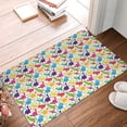thumbnail image 2 of Vsdgher Colorful Dinosaurs print Flannel Anti-Slip Floor Mat Comfort Mat Floor Carpet for Decor, Non-Slip, Home, Office, Laundry, Durable, 2 of 5