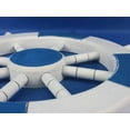 thumbnail image 4 of Wooden Ship Wheel (Blue & White Painted) - (24 Inches, Ocean Blue), 4 of 6