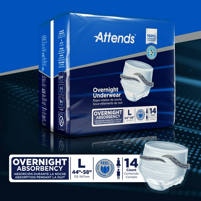 Attends Overnight Incontinence Brief L Overnight, DDEW30, Severe, 56 Ct,  Large, 56 ct - Ralphs