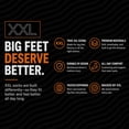 thumbnail image 4 of Calcetines XXL Crew Sport para hombre, talla 15-18, paquete de 3, blancos, 4 of 4