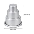 thumbnail image 5 of 4Pcs Miniature Cake Molds 3-tier Cake Molds Cupcake Baking Molds Chocolate Pudding Cups, 5 of 6
