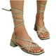 thumbnail image 4 of Sandalias de verano para mujer, chanclas de tacón grueso con cabeza cuadrada, zapatos informales con correa para la playa para mujer Wmkox8yii  nm11323, 4 of 8