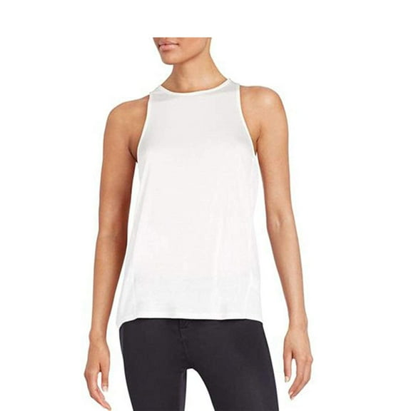 Halston Twist Back Tank Solid Women/Adult shoe size X-Large X-Large Casual ZAJ111177-WHITE White