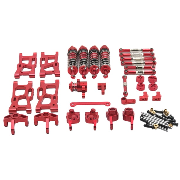 Soporte amortiguador estable de aleación de aluminio Vogacara RCGOFFLOW 1 pieza para 1/14 Wltoys 144001 Rojo