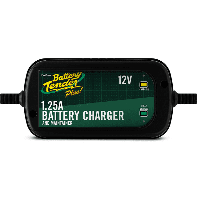 Battery Tender 022-0185G-DL-WH Plus High Efficiency 12V 1.25 Amp Battery Charger