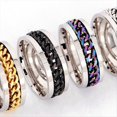 thumbnail image 3 of Anillos de Cadena Giratorios Antiestrés Geniales para Hombres, Anillo Relajante Antiansiedad de Acero Inoxidable, Fidget Spinner B-62,5 mm, 3 of 5