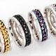 thumbnail image 3 of Anillos de Cadena Giratorios Antiestrés Geniales para Hombres, Anillo Relajante Antiansiedad de Acero Inoxidable, Fidget Spinner B-62,5 mm, 3 of 5