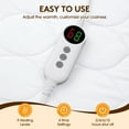 thumbnail image 3 of Vccoem Heated Mattress Pad Full Size, Electric Bed Warmer with 9 Heat Settings & 4 Timer Options, Machine Washable, White, 3 of 10