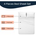 thumbnail image 3 of 600-TC Egyptian Cotton RV Camper - RV Sheets - 4 Piece Bed Set for Campers RV Bunk 35" x 79" Sheets for RV Bunk Sheet Set 6" Deep Fitted Sheet Luxury Soft (White), 3 of 6