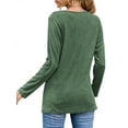 thumbnail image 4 of Nlife Women Front Knotted V Neck Long Sleeve Solid Color Top, 4 of 7