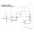 thumbnail image 4 of Kingston Brass KS2981ZL Silver Sage Widespread ADA Lavatory Faucet, Polished Chrome, 4 of 4