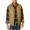 thumbnail image 1 of Chaleco acolchado vintage sólido resistente a la intemperie para hombre, beige, grande, 1 of 1