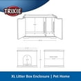 thumbnail image 3 of TRIXIE Furniture Style XL Cat Litter Box Enclosure, Hidden Cat Washroom, Side Table Pet Home, White, 3 of 8