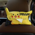 thumbnail image 3 of Almohada para reposacabezas de coche con dibujos animados de Pikachu, bonita almohada lumbar de cuero con espuma viscoelástica para el cuello, decoración para el coche, 3 of 5