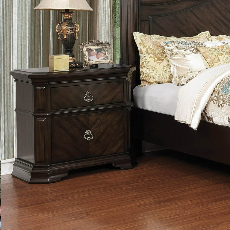 Espresso nightstand 2024 with usb
