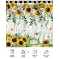 thumbnail image 6 of Spring Truck Bed Skirt King Size 18 Inch Drop, Rustic White Yellow Floral Leaf Butterfly Black Plaid Adjustable Elastic Dust Ruffles Bedskirt for King Bed Wrap Around Pleated Mattress Frame Cover, 6 of 9