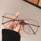 thumbnail image 2 of Gafas de mujer estilo irregular gafas lisas decorativas retro anti-luz azul con miopía, 2 of 5