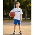 thumbnail image 3 of Balabala Kids Solid Color T-Shirt with Letter Print, Soft Cotton Short Sleeve Basic Tee for Boys and Girls, 3 of 7
