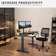 thumbnail image 2 of VIVO Black 58 x 35 inch Reversible Corner Table Top for Sit to Stand Desk Frames, 2 of 8