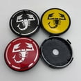 thumbnail image 2 of 4 Pieces 60mm Scorpion Abarth Alloy Auto Car Wheel Rim Center Cap Cover Hub Dust-proof Covers, 2 of 4