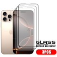 thumbnail image 1 of 4pcs For iPhone 16 Pro Max Glass iPhone 16 15 14 13 Pro Max Tempered Glass Full Cover Glue 9H Screen Protector iPhone 16 Pro Max, 1 of 7