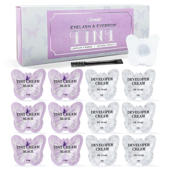 Kit de coloración de pestañas y cejas Libeauty Black Semipermanente