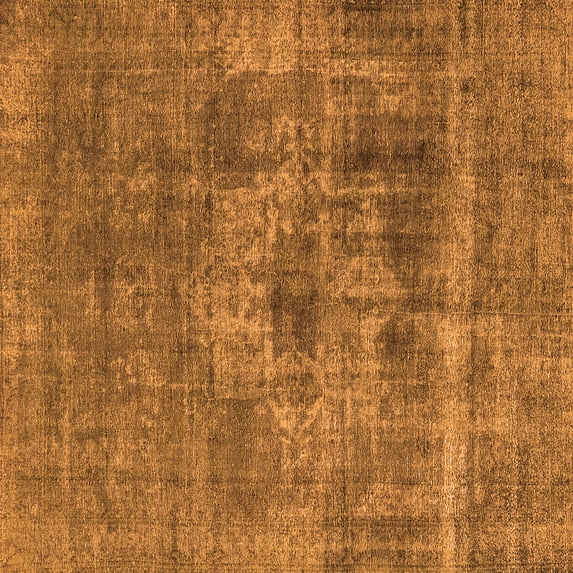 Ahgly Company Indoor Square Oriental Orange Industrial Area Rugs, 5' Square